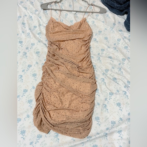 Oh Polly Nude Mini Dress - Picture 1 of 2